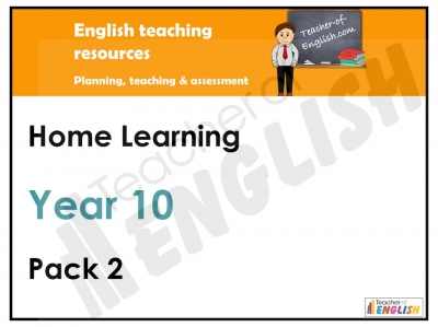Year Ten Home Learning Pack 2 Teaching Resources